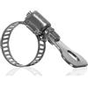 YoiYee Fascetta stringitubo da 13-19 mm, in acciaio inox 304, regolabile, con vite a galletta, a farfalla, in metallo, per fissare gas/carburante tubo, confezione da 4