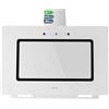 Cecotec Cappa Aspirante Inclinata 90cm Bolero Flux DT 908002 Glass White A++, Motore 210W, Vetro Bianco, Inox, Aspirazione 800m3/h, Controllo Tattile, 3 Livelli, Booster, Filtro Carbone, Hand Movement