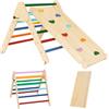 AIYAPLAY Triangolo arrampicata per bambini 3 in 1, rampa a doppia faccia per arrampicare e scivolare, carico 50 kg, 147x64,5x63 cm, multicolore | Aosom Italy