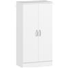 HOMCOM Armadio Scarpiera a 6 Ripiani Regolabili in Legno Bianco, 55x35x108 cm | Aosom Italy
