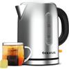 Taurus - Bollitore Selene Compact 2400 W | 1 l | base a 360° | elemento riscaldante nascosto | avvolgicavo | apertura automatica del coperchio | acciaio inox | spegnimento automatico | senza BPA |