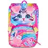 SJ GANG STYLE JAM GANG Zaino Scuola Estensibile Big, Fucsia, Zaino con Divisorio Interno, Tasca Superiore con Orecchie in Peluche, Tasca per Borraccia, 24 L, Zaino Scuola Elementare, Bambina