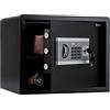 KESSER® Cassaforte elettr. | Incl. box batteria | Cassaforte elettronica | 3x doppio cilindro di bloccaggio | Cassaforte a muro a pavimento | Cassaforte a mobile | Illuminazione interna (L)