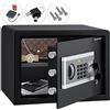 KESSER® Cassaforte elettr. | Incl. box batteria | Cassaforte elettronica | 3x doppio cilindro di bloccaggio | Cassaforte a muro a pavimento | Cassaforte a mobile | Illuminazione interna, M