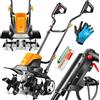 MASKO® Motozappa elettrica 1500W | larghezza di lavoro 40 cm - profondità di lavoro 20 cm | zappatrice per terreno | fresatrice agricola - coltivatore - fresa da giardino | zappatrice elettrica