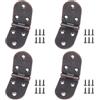 JJWNMLL JWNMLL Cerniere pieghevoli, 4 cerniere a semicerchio, piccole cerniere per porta con 26 viti per armadi, cassetti, armadi, scatole di legno, bronzo rosso