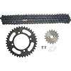 Qiilu Kit Pignone Catena丨 Catena Anteriore Posteriore Pignone Set丨420 Catena 155mm 37T Anteriore 420 17T Pignone Posteriore Universale per 50cc a 125cc Dirt Mini Moto ATV Sistema di Motore Go Kart