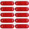Generic 10 x LED Luci di Posizione Laterali Indicatore Ingombro Rosso Camion Rimorchio Furgoni 12v 24v