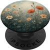 Enchanted Nature Prints Arte botanica vintage del cerchio floreale del prato dei fiori selvatici PopSockets PopGrip Adesivo