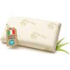 NEVOLA Cuscino Memory Foam Cervicale a Saponetta alto 11 cm - Cuscino per Dormire con Federa Lenitiva in Aloe Vera Rimovibile - Guanciale letto Made in Italy Antibatterico Certificato Oeko Tex