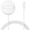Belkin Tappetino di ricarica wireless magnetica 15 W con supporto, caricatore wireless Qi2 compatibile con MagSafe per iPhone 16 Series, Samsung Galaxy S25 Series, AirPods (senza alimentatore), bianco