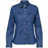 ONLY Onlsasia L/S Rhinestone DNM Shirt AKM, Media Blu Denim, L Donna