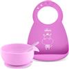 CHICCO Set Pappa Chicco Easy Start in Silicone Rosa 6m+