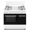 Ducati Cucina a Gas 4 Fuochi Forno a Gas Larghezza x Profondità 90x60 cm Vano Portabombola colore Bianco - SD490GW