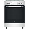 Hotpoint Ariston Cucina a Gas 4 Fuochi Forno Elettrico con Grill Larghezza x Profondità 60x60 cm Classe energetica A+ colore Inox - HS67G2PMX/IT/1