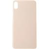 Smartex® Vetro copribatteria per scocca posteriore Big Hole compatibile con iPhone XS MAX | SENZA LOGO (Oro)