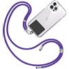 TBOC Cordino Catenella Laccio Strap Porta Cover [Viola] con Toppa di Fissaggio [Nero] per Telefono Cellulare da Collo - Tracolla Catenina con cordini Accessori Telefoni Universale Laccetti