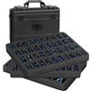 IPEB Custodia rigida in miniatura robusta con 108 scomparti, custodia rigida compatibile con la maggior parte delle miniature, colore nero
