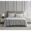 Linen Closet Set completo di lenzuola in percalle di cotone, grigio chiaro, 4 pezzi