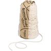 Halbach Seidenbänder Cordoncino di cotone riciclato, larghezza 2 mm, lunghezza 150 metri, filato di cotone sostenibile per macramè o fai da te, colore: naturale