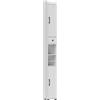 HOMCOM Mobiletto da bagno alto a colonna con 2 ante, cassetto e ripiani regolabili, 20x20x185 cm, Bianco | Aosom Italy