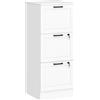 HOMCOM Mobiletto scrivania in legno con 3 cassetti, serratura e guide regolabili, 40 x 40 x 101 cm, Bianco | Aosom Italy