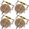 VEVOR Tenditore a Cricchetto con Catena di Ancoraggio G80 da 8 mm x 4,3 m, 4 pezzi, Carico max. 3629 kg, Ancoraggi per Catene di Trasporto, per Fissaggio di Carichi, Trasporto, Rimorchio
