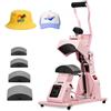 VEVOR Pressa a Caldo per Cappelli con 4 Piastre Intercambiabili, Macchina per Pressatura a Caldo per Cappelli con Controllo della Temperatura e del Tempo, per Cappellini, Fasce, Mascherine, Rosa