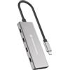 Conceptronic Replicatore di porte e docking station per notebook Conceptronic HUBBIES16G Cablato USB 3.2 Gen2 /3.1Gen2/ Type-C Grigio