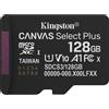 Kingston 128GB Scheda microSDXC Kingston Technology Classe 10 UHS-I U1 V10 A1 150MB/s Nero [SDCS3/128GBSP]