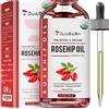 Duasash Olio di Rosa Mosqueta Puro 120ml, 100% Bio Olio di Rosa Canina Biologico, Spremuto a Freddo, Vegano e Non Raffinato Rosehip Oil per Viso, Corpo, Capelli, Pelle, e Mani