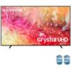Samsung TV Crystal UHD 4K 65" UE65DU7170UXZT Smart TV Wi-Fi Black 2024, Processore Crystal 4K, 4K Upscaling, Slim Look Design, OTS Lite