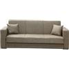 CAPALDO Divano Prontoletto 220x84x82 Cm 3 Posti Futuro Mina 4 Cappuccino