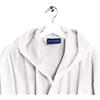 Caleffi - Accappatoio MINORCA per adulti, Donna/Uomo/Unisex con Cappuccio, in Spugna 100% morbido Cotone idrofilo 400gsm, Lavabile in Lavatrice 40° + Asciugatrice, Taglia XXL Colore BIANCO