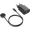 Caricabatterie veloce (20W) e cavo di ricarica veloce magnetico extra per Android Watch | nero
