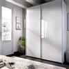 Dmora - Guardaroba 2 ante Nuptse, Mobile appendiabiti per camera da letto, Armadio multiuso, 150x65h204 cm, Bianco