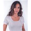 I Magazzini Sorriso ART. 5008 MAGLIA DONNA MEZZA MANICA SCOLLO TONDO IN LANA E SETA - MORETTA