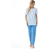 I Magazzini Sorriso PIGIAMA DONNA ESTIVO SERAFINO MANICA CORTA PANTALONE LUNGO IN JERSEY DI COTONE - LINCLALOR