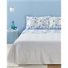 I Magazzini Sorriso Completo letto matrimoniale in percalle di puro cotone fantasia Ramage floreale linea Puket - ZUCCHI