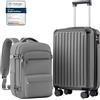 COOLIFE Ryanair Valigia Bagaglio a mano,Set di Valigie,Trolley,Valigia da cabina 55×35×20 e zaino da imbarco 20L(40×25×20cm) Chiusura a combinazione laterale con TSA per EasyJet