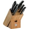 ZWILLING Ceppo di coltelli, 7 pezzi, Ceppo in bambù, Coltelli in acciaio inox speciale/Impugnature in plastica, Twin Pollux