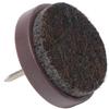 Adsamm® / 16 x feltrini con chiodo / marrone / Ø 24 mm / tondi / scivoli in plastica con chiodo e base in feltro / piedini protettivi per mobili Adsamm® Quality