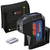 Bosch Professional Livella laser a 3 punti GPL 3 G (laser verde, raggio d'azione: fino a 30 m, sacchetto)