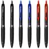 uni-ball Signo 307 UMN-307 - Penna a sfera retrattile a punta fine, confezione da 6, colore: nero, blu, rosso