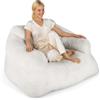 COSTWAY Pouf Poltrona Sacco, Divano Pigro di Peluche con Rivestimento in Velluto Morbido e Fondo Antiscivolo, Divano da Pavimento Imbottito per Soggiorno, 124 x 110 x 68 cm