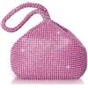 BABEYOND Pochette Donna Argento Strass Clutch Cerimonia Borsetta da Sera Elegante Borsa per Matrimonio Party Sposa(viola scuro)