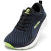 FitVille Scarpe Running Uomo Pianta Larga Sneaker Leggere Scarpe da Ginnastica da Corsa Traspiranti Jogging Scarpe Passeggio Larghe Blu Scuro con Nero 42 EU Larga