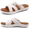 KuaiLu Ciabatte Donna Ortopediche Moda Leggere Comode Supporto Arco Plantare Doccia Sandali Estive Spiaggia Piscina Aperte Mare Pantofole Antiscivolo Gomma Suole Scarpe Bianco kaki 43