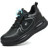 SmoothPace Scarpe Antinfortunistiche Uomo Donna Leggere Comode Traspiranti Scarpe Antinfortunistica Impermeabile Antiscivolo Sicurezza con Punta in Acciaio da Lavoro Blackwhite 45EU