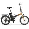 Nilox, Ebike J1 PRO, Bici Elettrica Pieghevole, Fino a 40 km di Autonomia, Fino a 25 Km/h, Motore da 36 V/250 W e Batteria 36 V-8 Ah, Gomme 20" x 2,1", Cambio a 6 Velocità
